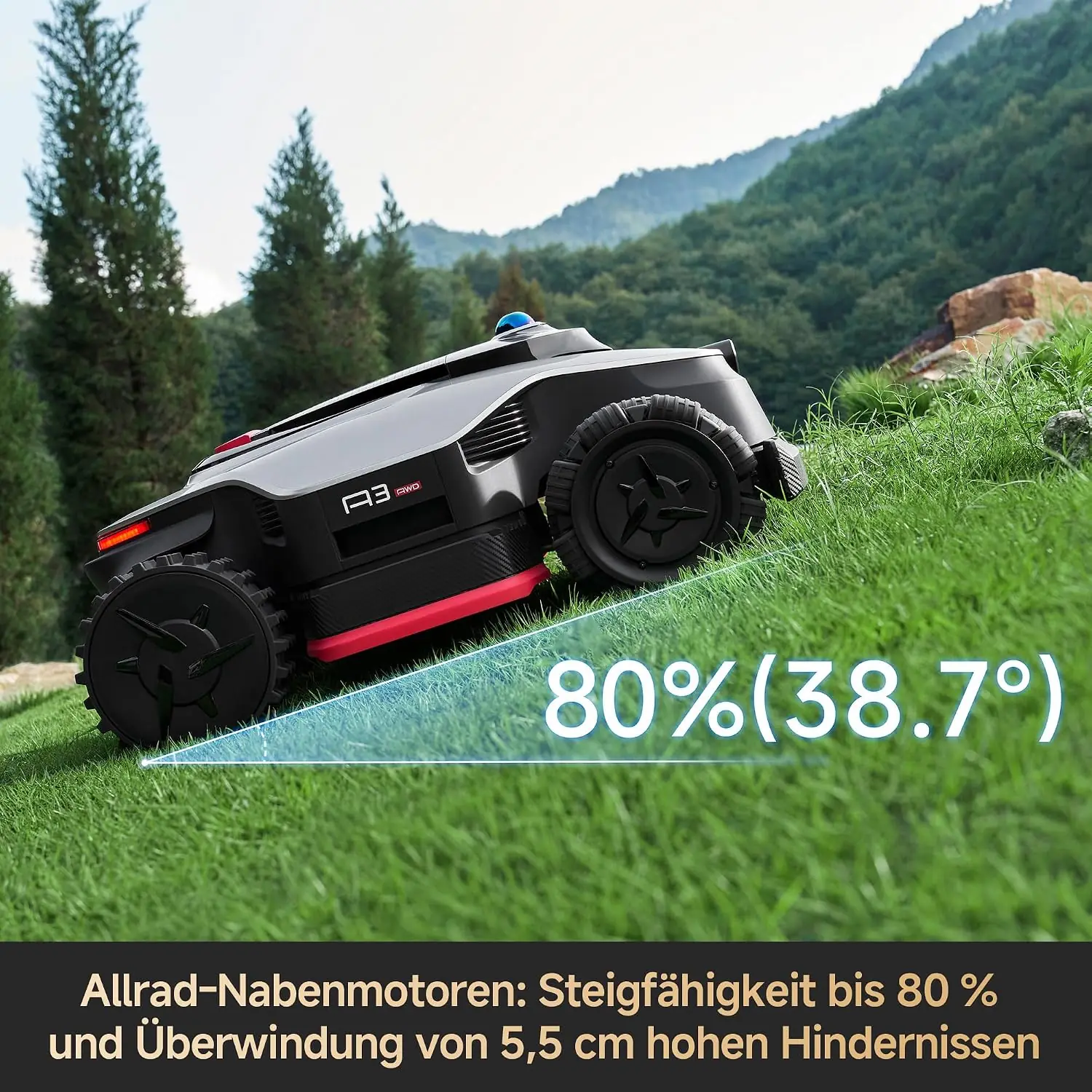 Mähroboter für Hanglage und steile Gärten im Vergleich — Beitragsbild